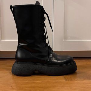 COS Leather Lace-Up Boots - Brand New